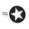 Black Enamel with White Star Cufflinks.JPG